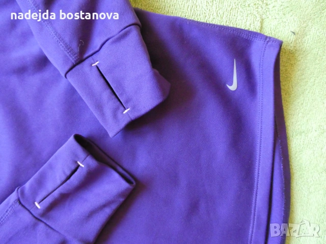 продавам дамска блуза за спорт в лилаво,марка nike,размер s, снимка 2 - Блузи с дълъг ръкав и пуловери - 54134038