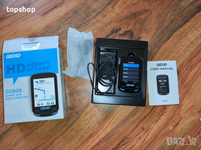 Чисто нов GPS Велокомпютър с Навигация GEOID CC600 (Цветен екран, WiFi, Bluetooth, ANT+)  , снимка 12 - Аксесоари за велосипеди - 55127657