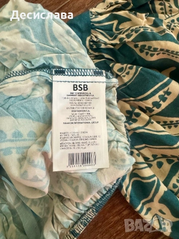 Бюстие от лен BSB с широки ръкави, снимка 5 - Корсети, бюстиета, топове - 55074722