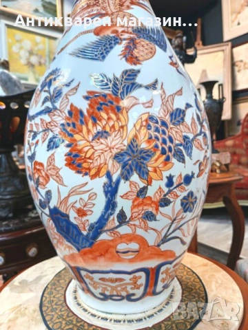 Порцеланова ваза „Имари“ (Imari) , снимка 2 - Вази - 54971223