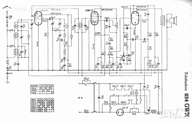 Ретро лампов радиоприемник Telefunken Super 054 GWK от 1940г, снимка 5 - Радиокасетофони, транзистори - 54721827