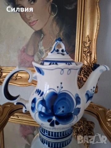 Гжелска керамика💙Традиция на синьо-бялата елегантност, снимка 3 - Сервизи - 54387137