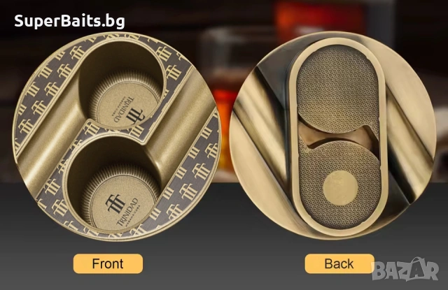 Месингов пепелник за 2 пури TRINIDAD, снимка 4 - Декорация за дома - 54282056