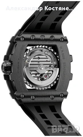 Нов часовник TSAR BOMBA Black Emperor Automatic JYTB8208ABB - гаранция, снимка 2 - Мъжки - 55213890