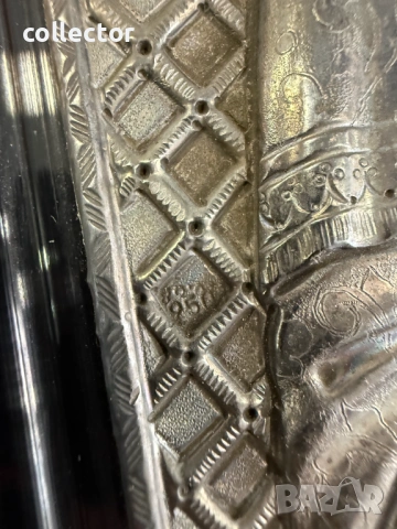 Сребърна икона - Богородица с Младенеца. №8100, снимка 7 - Антикварни и старинни предмети - 54193967