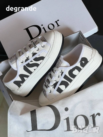 👟Дамски Маратонки Miss Dior Бяло и Черно , снимка 8 - Маратонки - 54791159