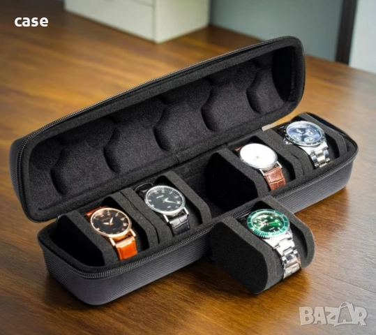 Кутия за 5 часовника ,подсилена с дръжка , снимка 3 - Мъжки - 54012642