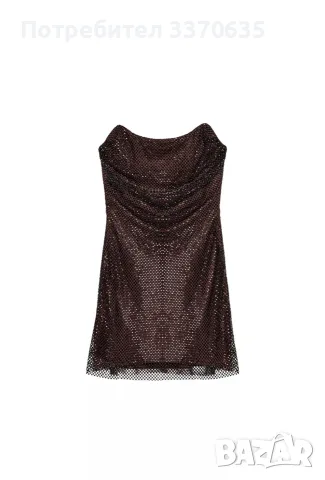 Дамска рокля Zara, бордо цвят, XS/ S размер, снимка 4 - Рокли - 55509981