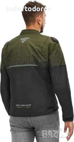Мъжко двуслойно текстилно мотоциклетно мото яке SHIMA DRIFT Green 149.99 €, снимка 2 - Аксесоари и консумативи - 55656740