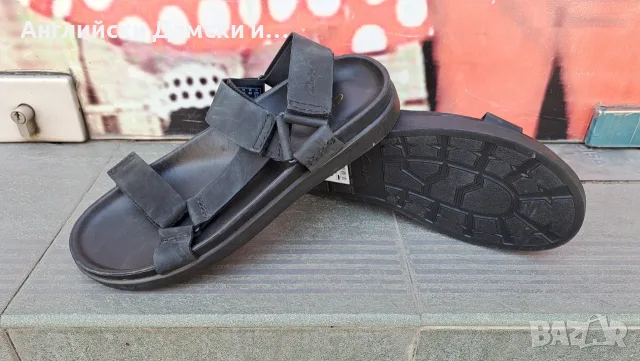 Английски сандали естествена кожа-Clarks, снимка 3 - Мъжки сандали - 55461081