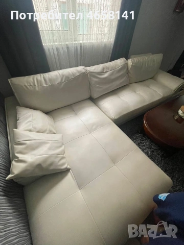 Продавам кожен диван, снимка 4 - Дивани и мека мебел - 55250220