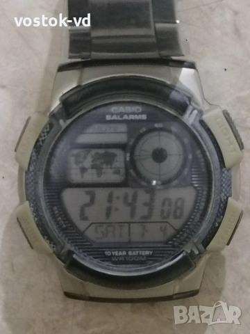 CASIO 5 ALARMS- МЪЖКИ ЧАСОВНИК РАБОТЕЩ , снимка 6 - Антикварни и старинни предмети - 55157483