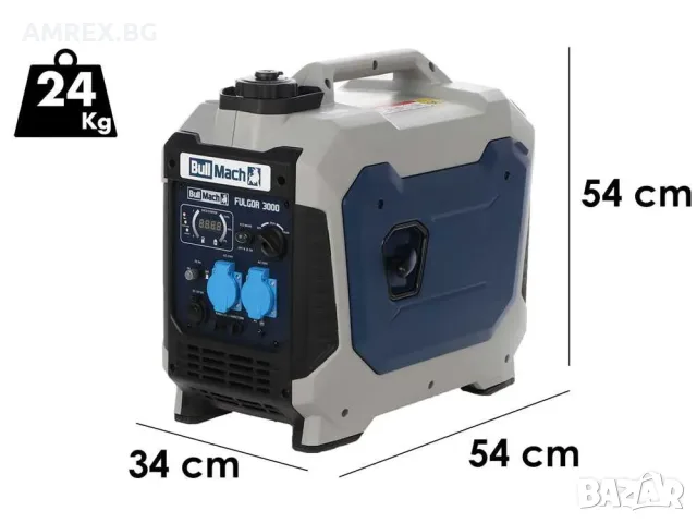 Бензинов инверторен генератор BullMach 3.2 kW, снимка 4 - Генератори - 55394972