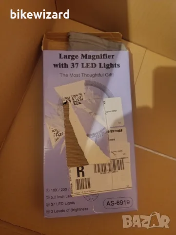Голяма лупа 10X 20X 45X с 37 LED светлини – бяла и черна НОВА, снимка 5 - Други инструменти - 55590864
