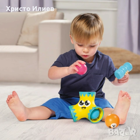 Активна играчка с топки и чук TOMY Toomies Knock Knock, снимка 3 - Образователни игри - 54685474