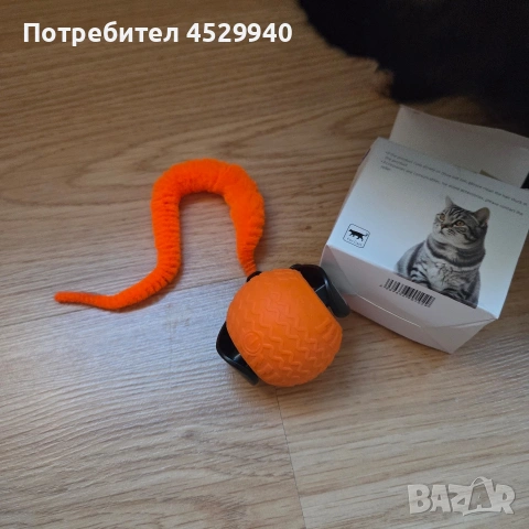 Играчка топче с двигател и опашка, снимка 5 - За котки - 54704256