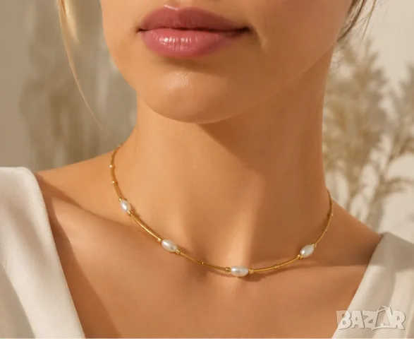 Гривни от естествени перли със сертификат, снимка 9 - Гривни - 43893240