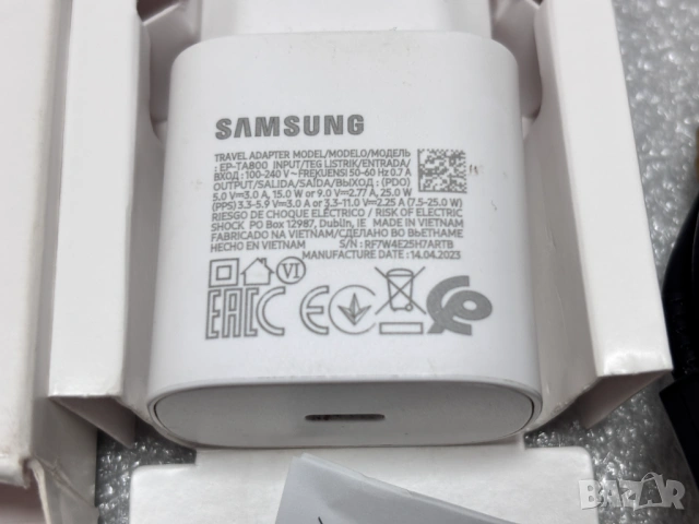 Оригинални! Адаптор Samsung 25W Power Adapter и кабел USB Type-C към USB Type-C, снимка 3 - Резервни части за телефони - 54122397