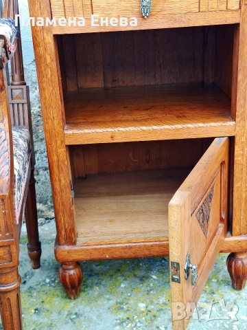 Антикварно шкафче с мраморен плот , снимка 7 - Шкафове - 53967416