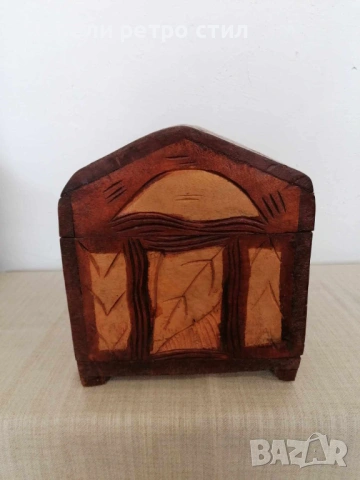 Впечатляващо ръчно изработено дървено  ковчеже идеално за съхранение на бижута., снимка 9 - Антикварни и старинни предмети - 54192218