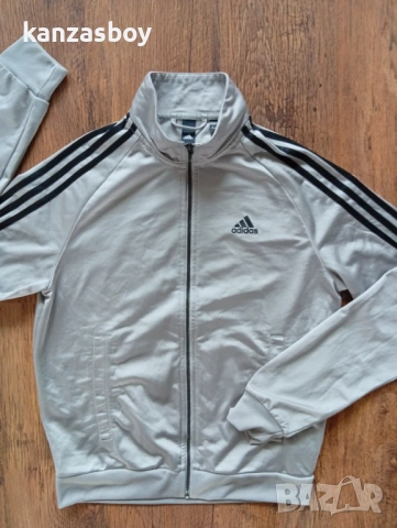 Mens Adidas Essentials 3 Stripe Track Jacket - мъжко горнище р-р S, снимка 3 - Спортни дрехи, екипи - 54037727