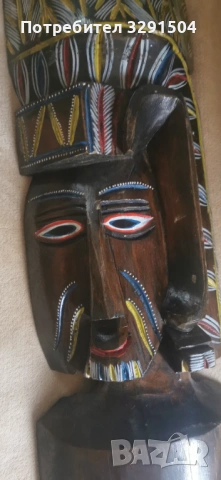 Дървена маска , снимка 3 - Декорация за дома - 54015300