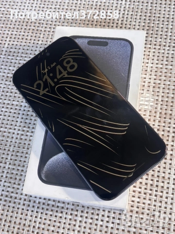 iPhone 15 Pro 128GB Blue Titanium | Батерия 99% | Като нов | Фабрично отключен, снимка 7 - Apple iPhone - 54800357