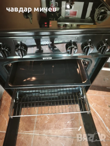 Черна свободно стояща печка Gorenje , снимка 10 - Печки, фурни - 54720366