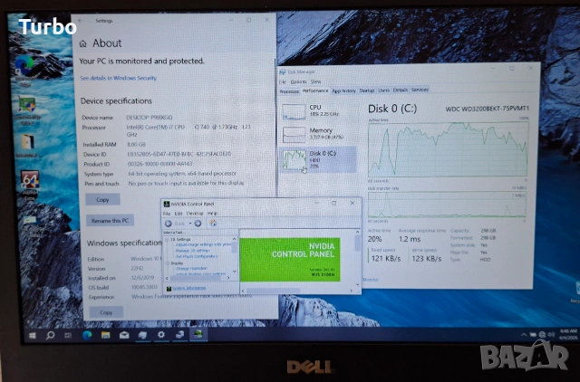 15.6' DELL Latitude E6510 Intel Core i7-740QM/8GB/Quadro 3100M/320GB, снимка 7 - Лаптопи за работа - 55138408