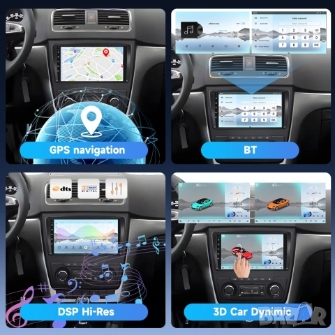 Мултимедия за Skoda Roomster, Yeti, Superb, Octavia, Android Навигация, Waze, Carplay, Андроид Skoda, снимка 3 - Аксесоари и консумативи - 55188377