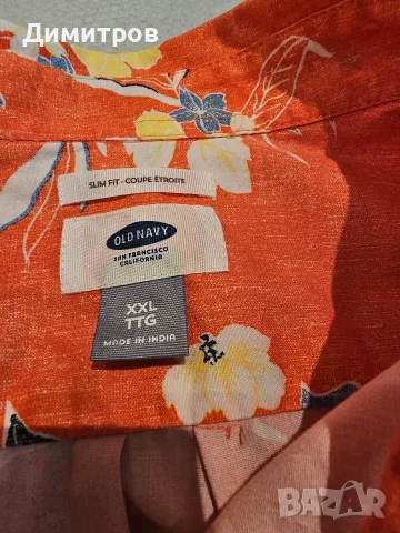 Лятна Мъжка Риза Old Navy - XXL SlimFit, снимка 5 - Ризи - 55509650