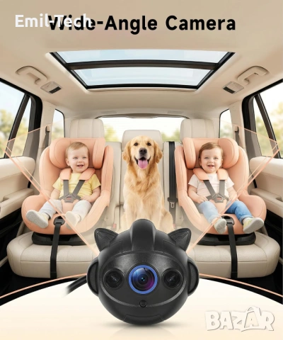 Камера за дете в кола Rimoody 720P + подаръци CarPlay адаптер и жилетка, снимка 7 - Аксесоари и консумативи - 54572727