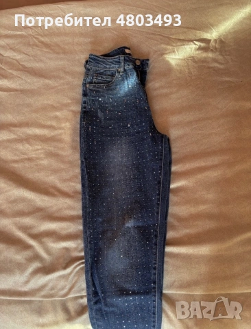 Дамски дънки с камъчета , снимка 2 - Дънки - 54279994