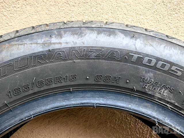 185/65R15 Bridgestone Лятна 7мм грайфер, снимка 6 - Гуми и джанти - 54544977