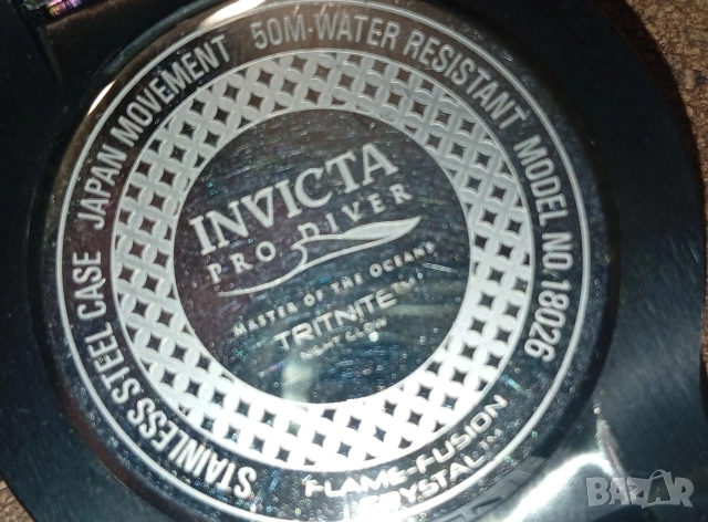 Invicta Pro Diver Model No 18026 Мъжки специален часовник в кутия с документи, снимка 2 - Мъжки - 54785333