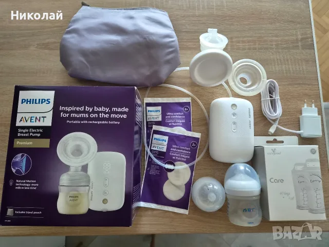Електрическа помпа за кърма с батерия Philips Avent Premium с оставаща гаранция 1 година