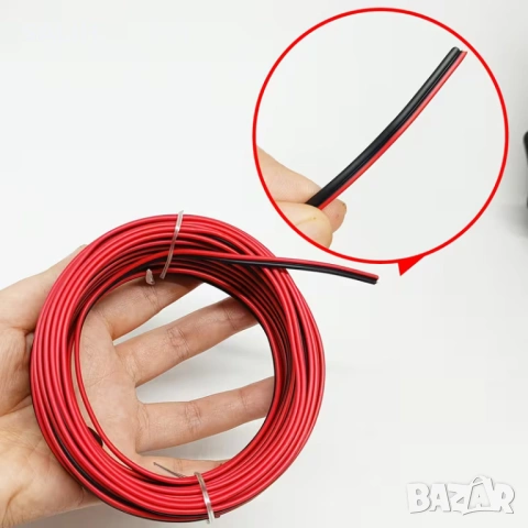 VELOCITY PRO Кабел за тонколони 22AWG Аудио кабел червен и черен за домашно кино и стерео уредби, снимка 2 - Други - 54552341