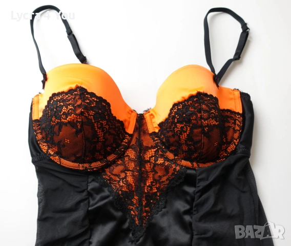 M/L луксозен комплект от нощничка с жартиери и прашка, снимка 4 - Бельо - 55213476