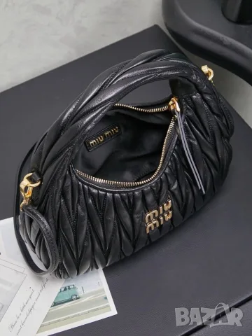Miu Miu Wander Matelassé Bag – Black, снимка 8 - Чанти - 55417282