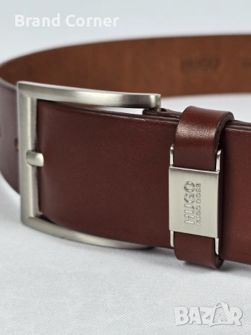 Нов мъжки кожен колан HUGO BOSS C-Connio - 85/32, снимка 2 - Колани - 54423128