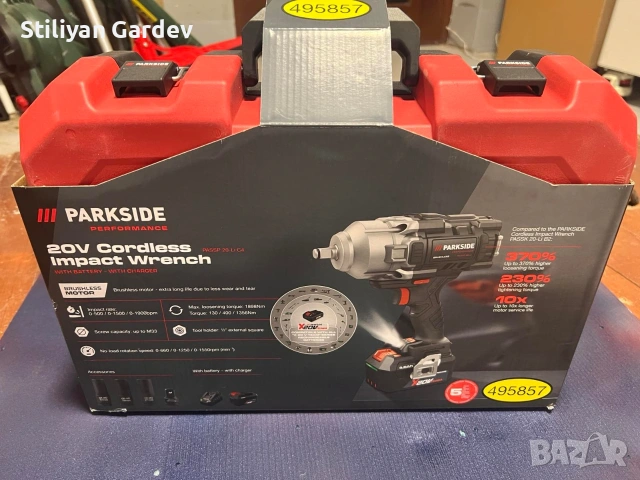 PARKSIDE PERFORMANCE ударен гайковер, снимка 4 - Винтоверти - 54299512