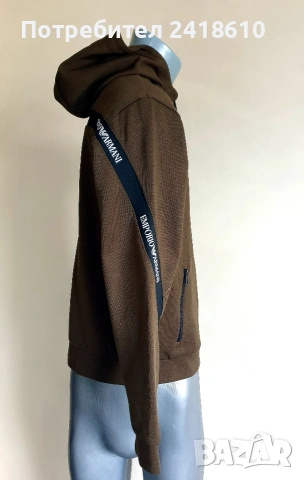 Emporio Armani Pique Full Zip Hoodie Mens Size XS - S ОРИГИНАЛ! Мъжко Горнище!, снимка 8 - Спортни дрехи, екипи - 54542904