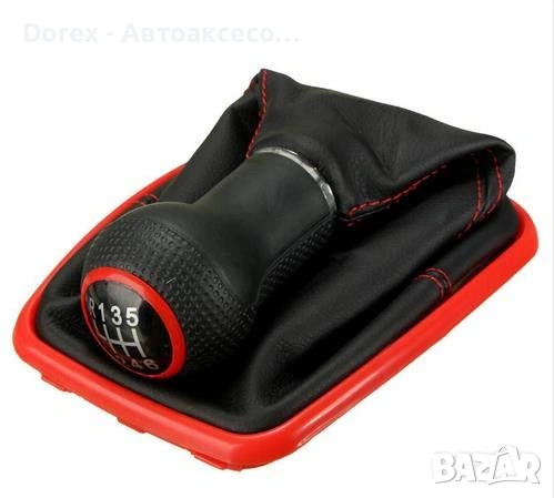 Топка скоростен лост с кожен маншон за Golf 4, Jetta, Bora, снимка 3 - Аксесоари и консумативи - 54055492