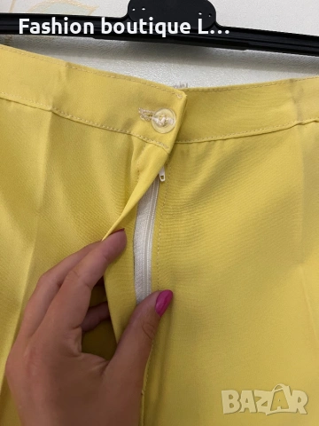 Нов с етикет дамски жълт летен панталон с дължина 3/4 💛 Налични размери XS , S , M 💛, снимка 3 - Панталони - 54729881