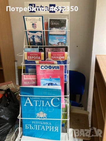 Оборудване за книжарница, магазин, пирамиди, метални стелажи-различни., снимка 12 - Бюра - 54686691