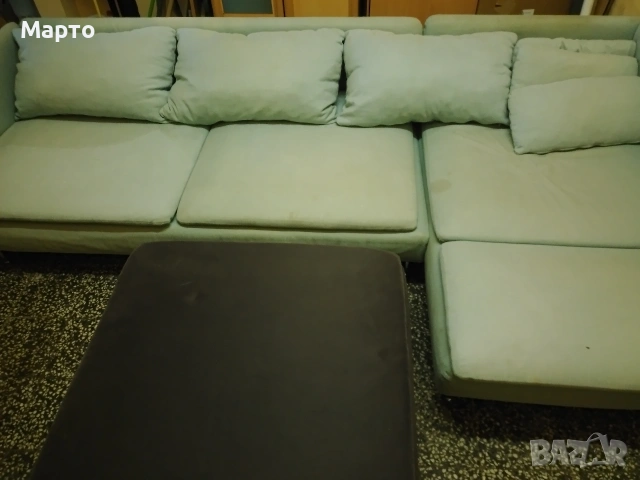 Спешно! Удобен ъглов диван с табуретка – 210€, снимка 7 - Дивани и мека мебел - 55031153