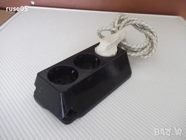 Удължител с разклонител с три гнезда - 1,5 м.