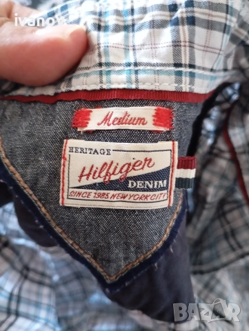 Мъжка риза дълъг ръкав Hilfiger , снимка 2 - Ризи - 55232092