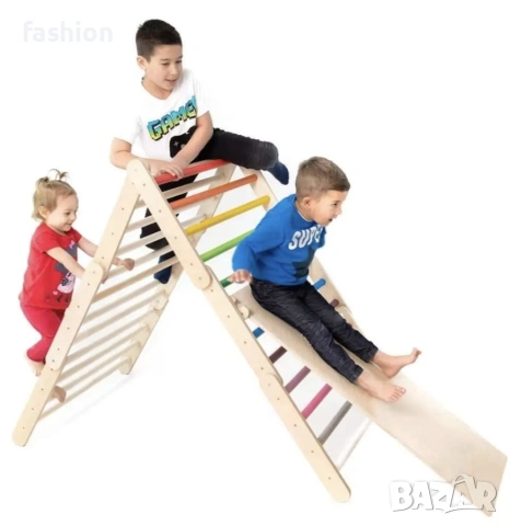 Модифициращ се Пиклер триъгълник 6 модула с рампа за катерене/пързалка, снимка 3 - Други - 54037065