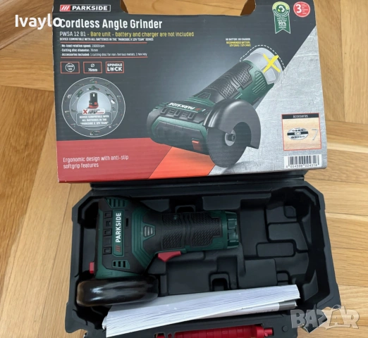 Акумулаторен ъглошлайф PARKSIDE PWSA 12 B1, снимка 2 - Ъглошлайфи - 55059589